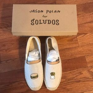 NEW soludos Espadrilles size 9  (burger & fries)